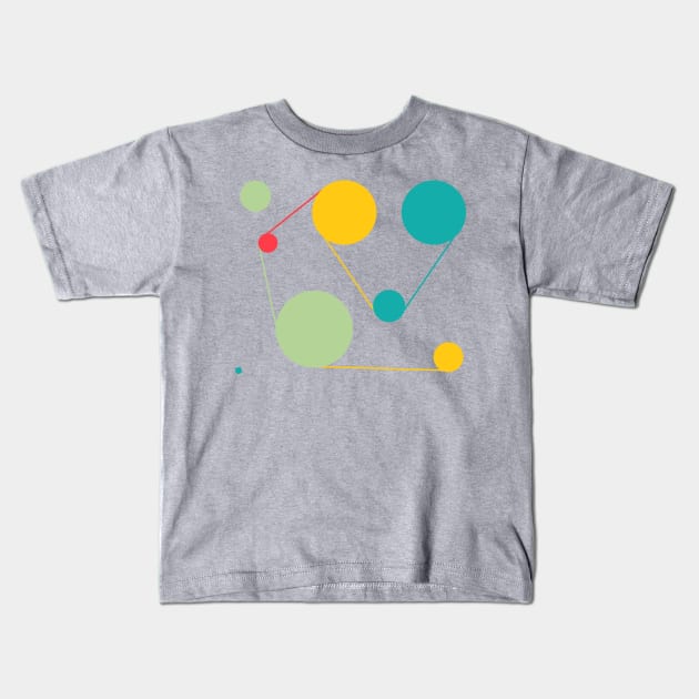 Wheels within Wheels Atomic Colour Pop Kids T-Shirt by MarbleCloud